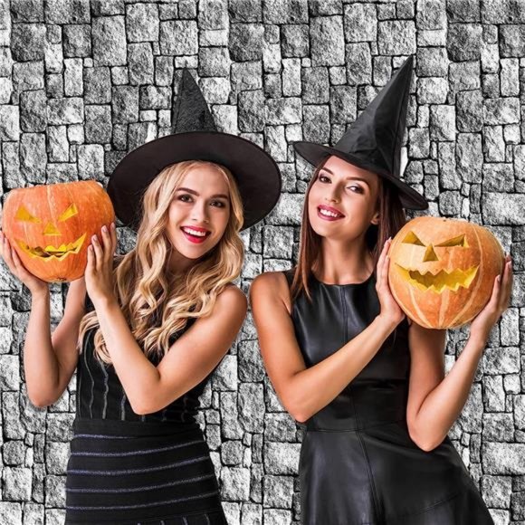 Stone Wall Tablecloths, Halloween Table Covers Brick Wall Decorations Disposable - Picture 6 of 6